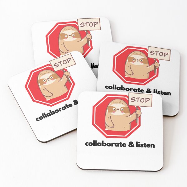 Item preview, Stop , collaborate and listen designed and sold by Wear your geek.