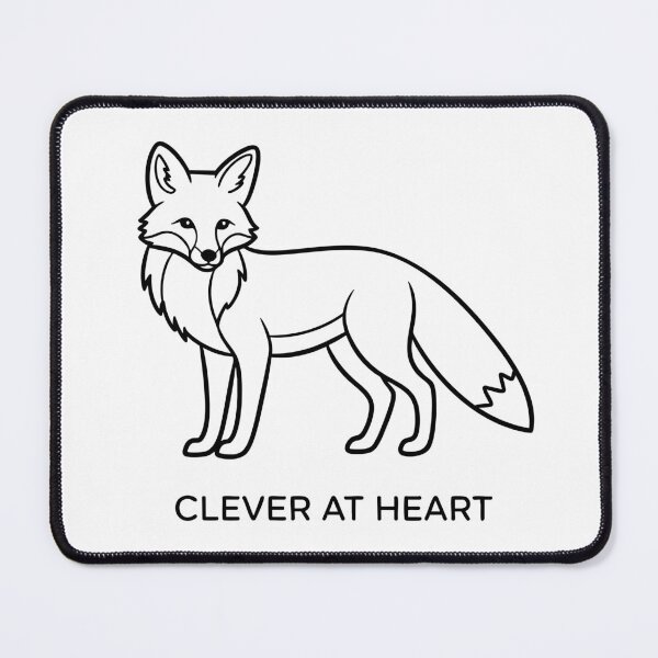 Item preview, Minimalist Fox Clever At Heart Line Art designed and sold by Orviona.