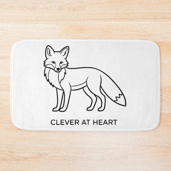 Item preview, Minimalist Fox Clever At Heart Line Art designed and sold by Orviona.