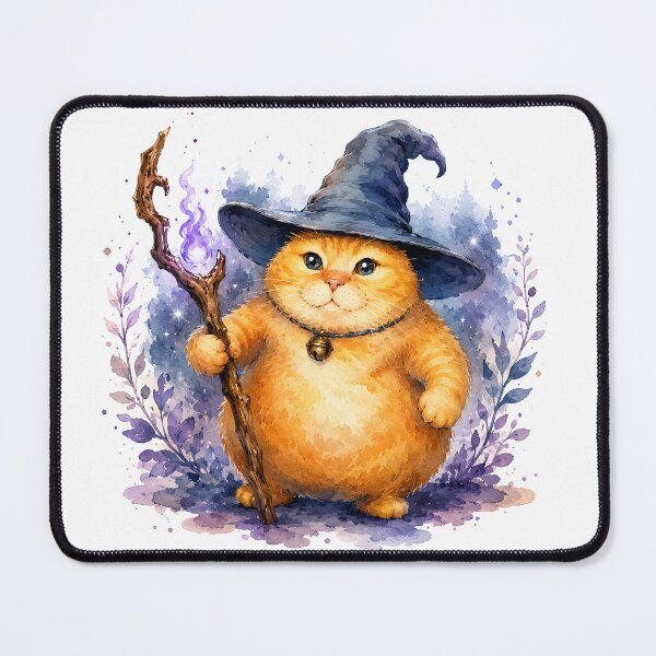 Item preview, Orange Cat Wizard designed and sold by lvlupthreads.