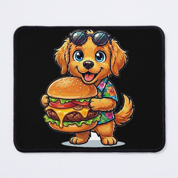 Item preview, Burger Dog – Cute Golden Retriever Burger Lover Gift designed and sold by Wild Horizon Studio.