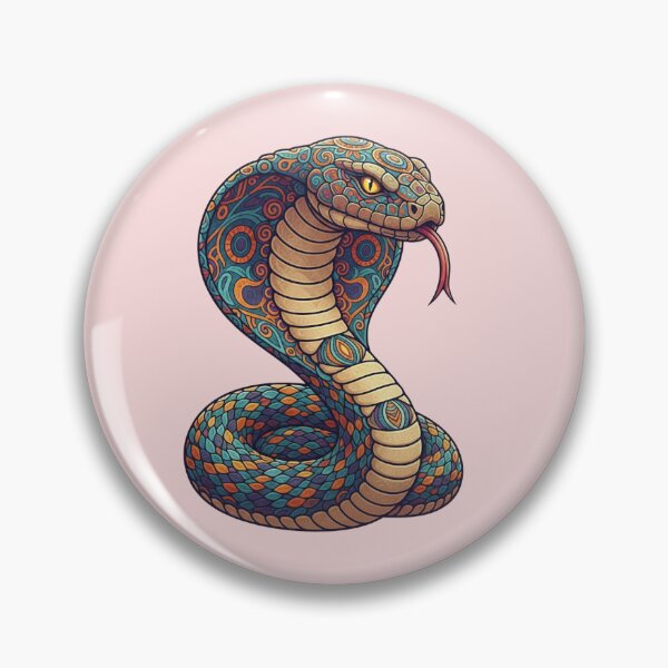Item preview, Cobra Snake Ornate Mosaic Pattern Illustration designed and sold by Exquisite Design Studio „Paculówka”.