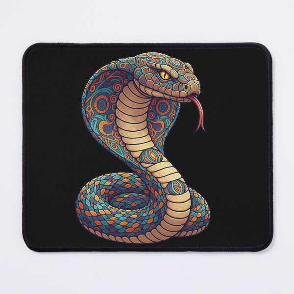 Item preview, Cobra Snake Ornate Mosaic Pattern Illustration designed and sold by Exquisite Design Studio „Paculówka”.