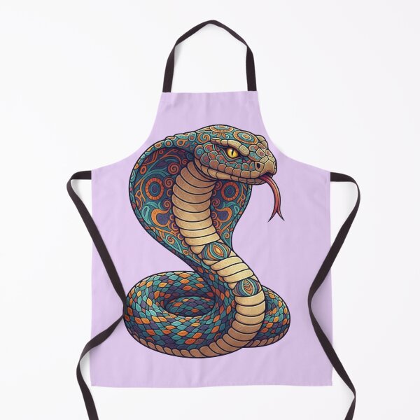 Item preview, Cobra Snake Ornate Mosaic Pattern Illustration designed and sold by Exquisite Design Studio „Paculówka”.