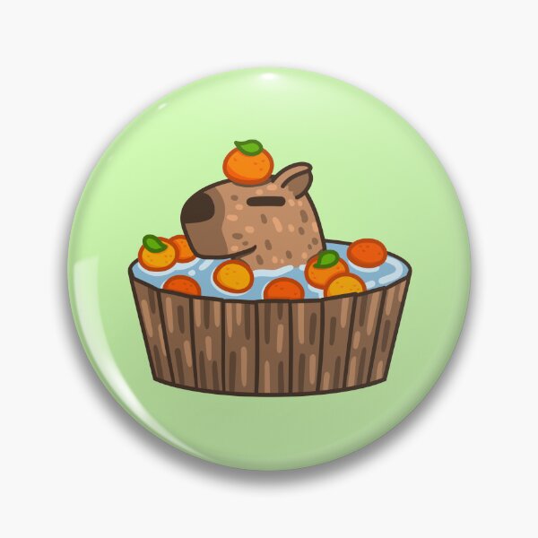Item preview, Capybara with Orange on Head designed and sold by cowshroom.