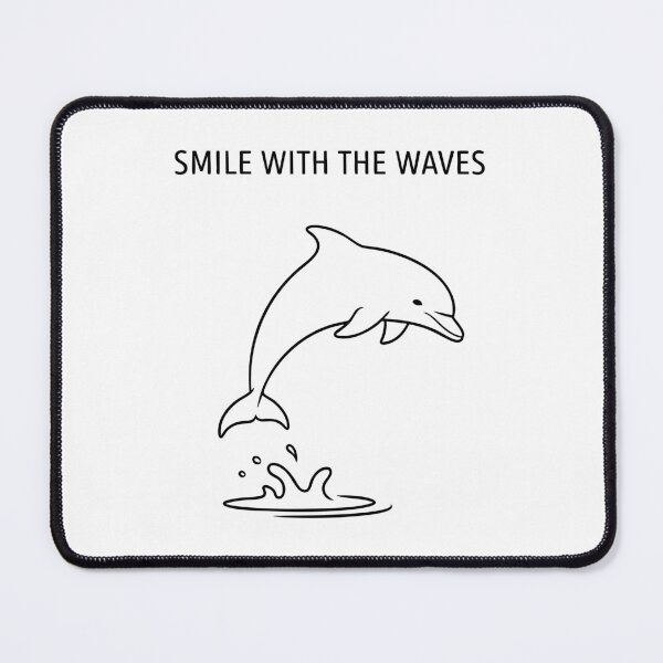 Item preview, Minimalist Dolphin Smile With The Waves Line Art designed and sold by Orviona.