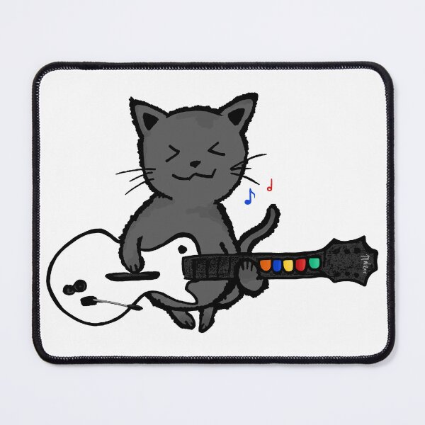 Item preview, guitar hero cat designed and sold by mal-the-toon.