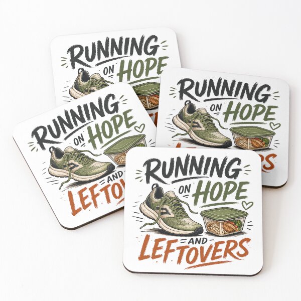 Item preview, Running on Hope and Leftovers Funny Runner Fitness Motivation Design designed and sold by Sevastian  Ortega.