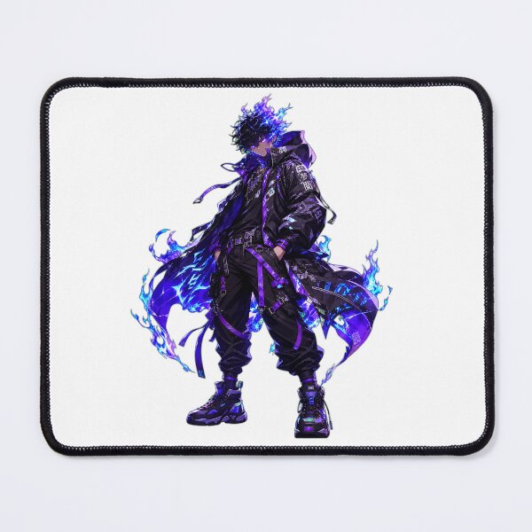 Item preview, Neon Street Anime Hero – Cyberpunk Aura Urban Warrior | Modern Anime Aesthetic Illustration designed and sold by MedRoh.
