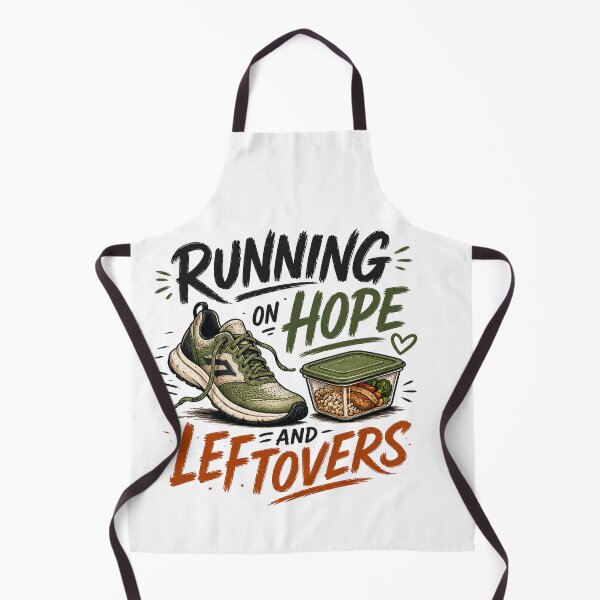 Item preview, Running on Hope and Leftovers Funny Runner Fitness Motivation Design designed and sold by Sevastian Ortega.