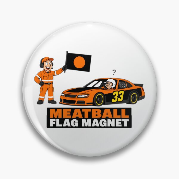 Item preview, Meatball Flag Magnet - Sim Racing Humor designed and sold by GarageGraphics.