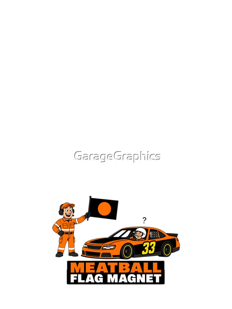 Thumbnail 5 of 5, iPhone Case, Meatball Flag Magnet - Sim Racing Humor designed and sold by GarageGraphics.