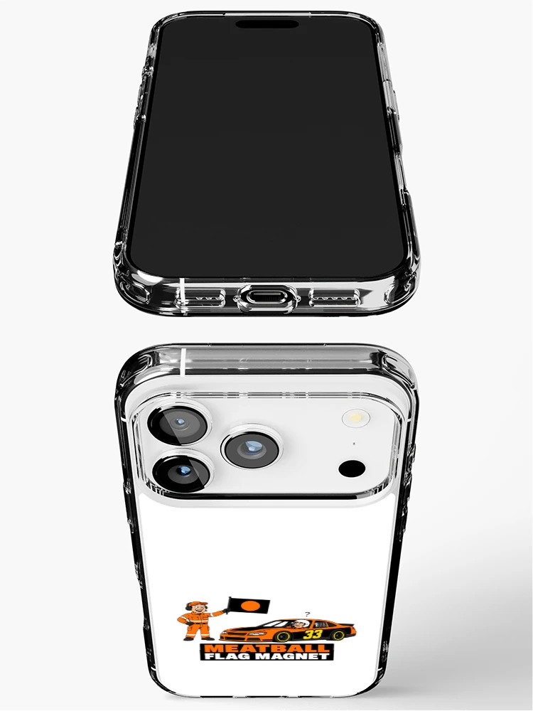 Thumbnail 3 of 5, iPhone Case, Meatball Flag Magnet - Sim Racing Humor designed and sold by GarageGraphics.