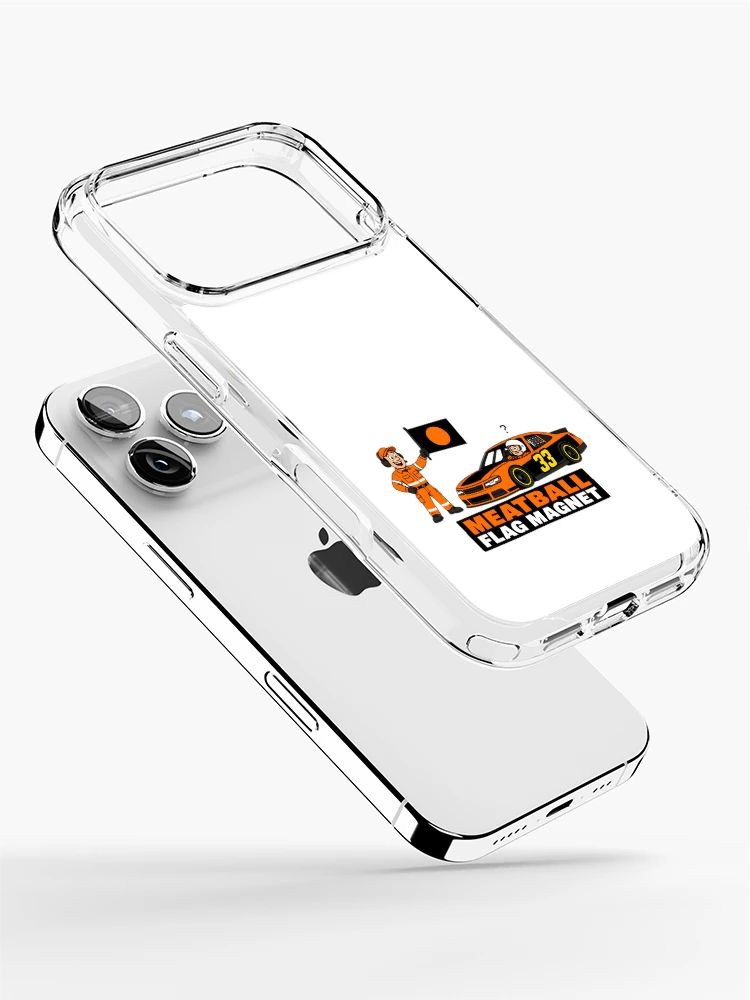Thumbnail 2 of 5, iPhone Case, Meatball Flag Magnet - Sim Racing Humor designed and sold by GarageGraphics.