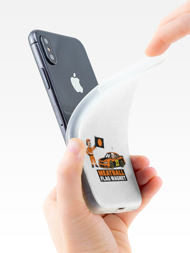 Thumbnail 4 of 5, iPhone Case, Meatball Flag Magnet - Sim Racing Humor designed and sold by GarageGraphics.