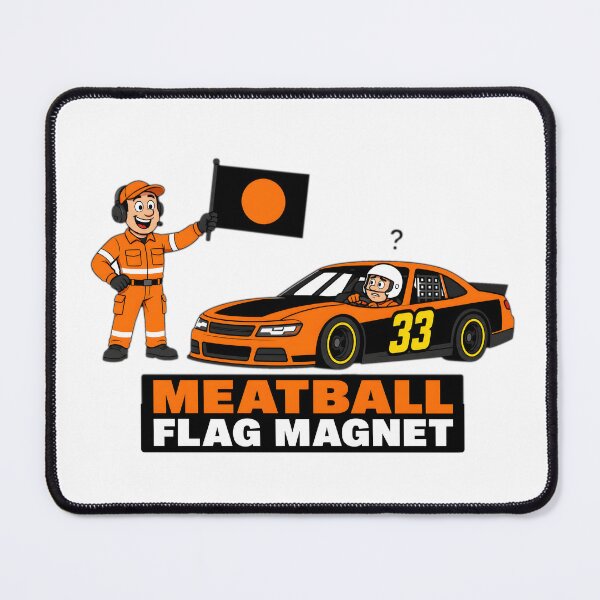 Item preview, Meatball Flag Magnet - Sim Racing Humor designed and sold by GarageGraphics.
