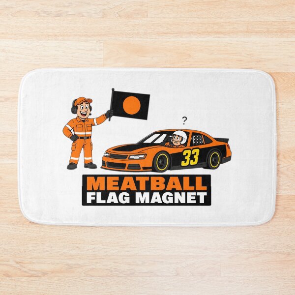 Item preview, Meatball Flag Magnet - Sim Racing Humor designed and sold by GarageGraphics.