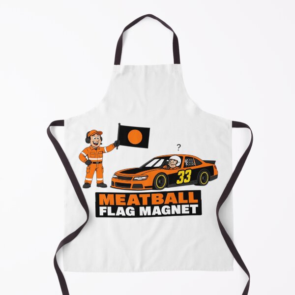 Item preview, Meatball Flag Magnet - Sim Racing Humor designed and sold by GarageGraphics.