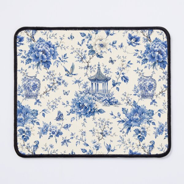 Item preview, Blue Chinoiserie Floral Pattern Phone Case Gift For Mom | Vintage Toile De Jouy Journal Gift For Teachers or Students | Elegant Blue And White Porcelain Blanket Gift For Grandma designed and sold by VivaFy.