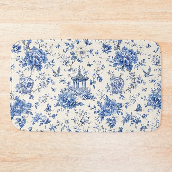 Item preview, Blue Chinoiserie Floral Pattern Phone Case Gift For Mom | Vintage Toile De Jouy Journal Gift For Teachers or Students | Elegant Blue And White Porcelain Blanket Gift For Grandma designed and sold by VivaFy.