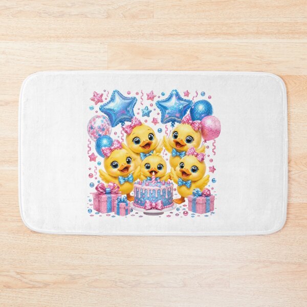 Item preview, Cute Blue & Pink Glitter Duck Birthday Party Clipart | Four Kawaii Ducklings Celebration designed and sold by Celebrate & Sparkle.