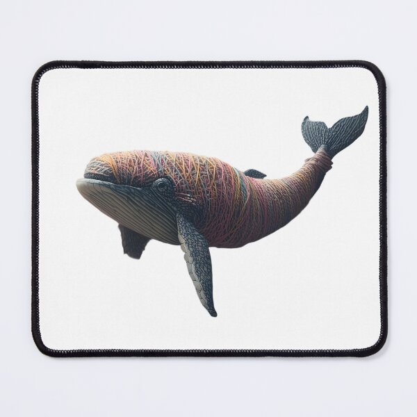 Item preview, Whale Wrapped in Colorful Abstract Thread designed and sold by LuxPrintLab.