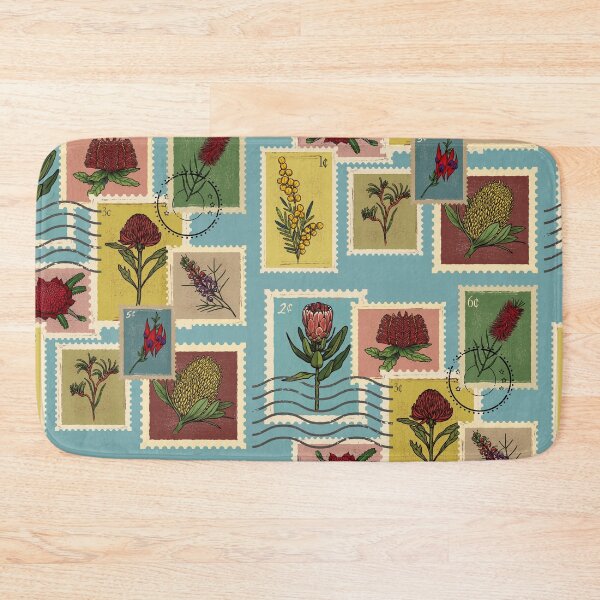 Item preview, Australian botanical vintage stamps designed and sold by InkRiot Studios.