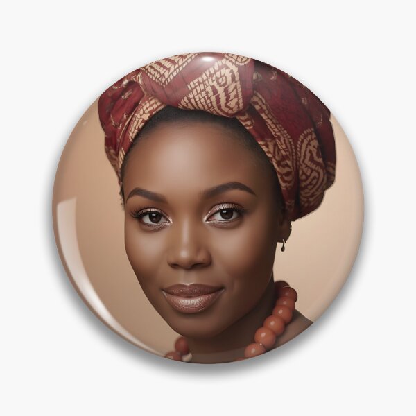 Item preview, African Woman in Traditional Head Wrap designed and sold by SavannaCanvas.