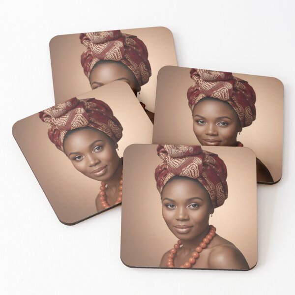 Item preview, African Woman in Traditional Head Wrap designed and sold by SavannaCanvas.