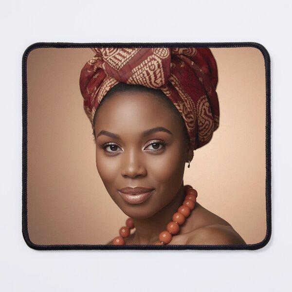 Item preview, African Woman in Traditional Head Wrap designed and sold by SavannaCanvas.