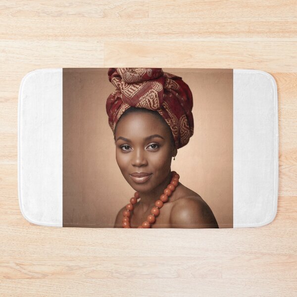 Item preview, African Woman in Traditional Head Wrap designed and sold by SavannaCanvas.