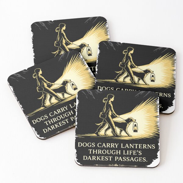 Item preview, Dogs Carry Lanterns Through Life’s Darkest Passages – Inspirational Dog Lover Design designed and sold by AMIR PRO .