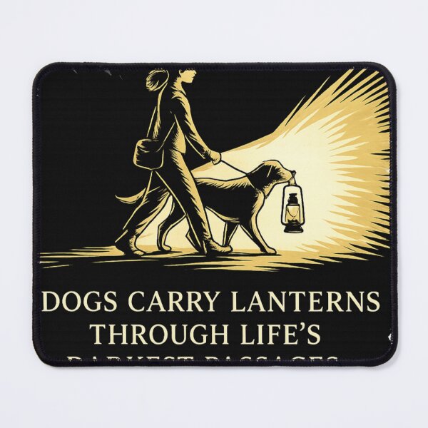 Item preview, Dogs Carry Lanterns Through Life’s Darkest Passages – Inspirational Dog Lover Design designed and sold by AMIR PRO .
