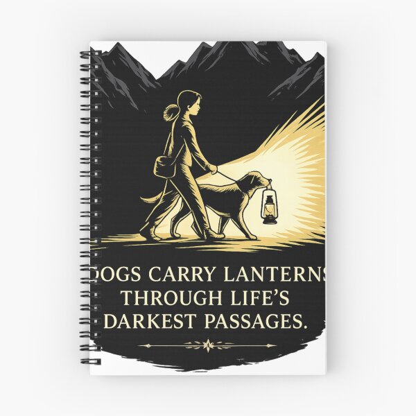 Item preview, Dogs Carry Lanterns Through Life’s Darkest Passages – Inspirational Dog Lover Design designed and sold by AMIR PRO .