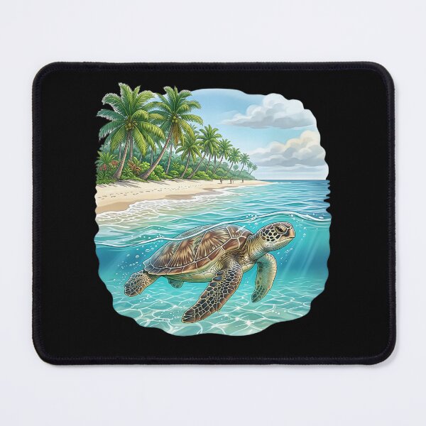Item preview, Beach by the sea with turtle designed and sold by ReneMM.