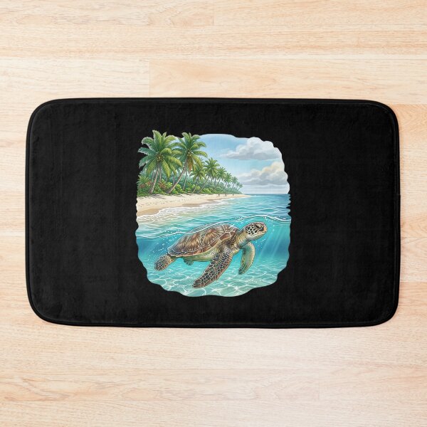 Item preview, Beach by the sea with turtle designed and sold by ReneMM.