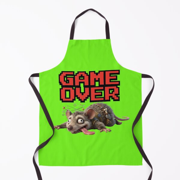 Item preview, Game Over Funny Rat Exhausted Gamer Sticker designed and sold by Utopian-Magic.