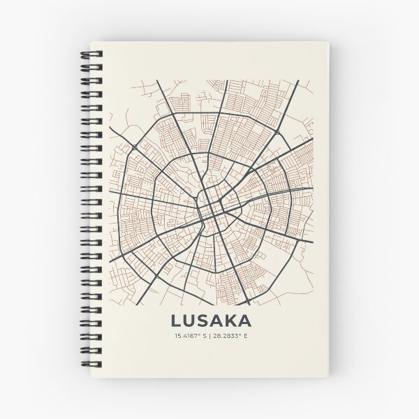 Item preview, Modern Minimalist Lusaka Zambia City Map Art designed and sold by DuckOddity.