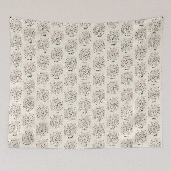 Item preview, Modern Minimalist Lusaka Zambia City Map Art designed and sold by DuckOddity.