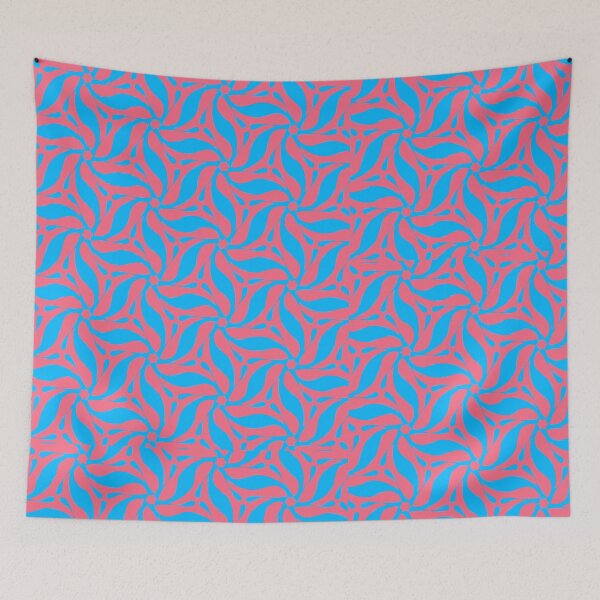 Item preview, Azure and Crimson Geometric Pattern with Elegant 3D Effect designed and sold by DreamsArtwear.