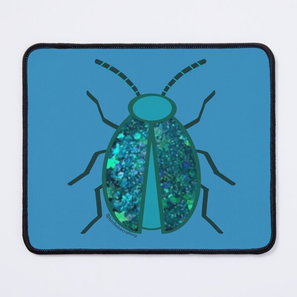 Item preview, Teal Shiny Beetle designed and sold by birdiebeacrafts.