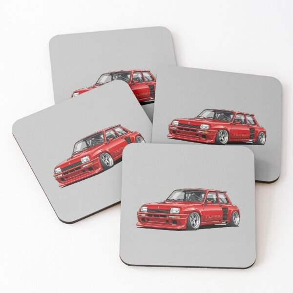 Item preview, Renault 5 Turbo Red Classic Rally Custom Stance Car Illustration Art designed and sold by Motorline44.