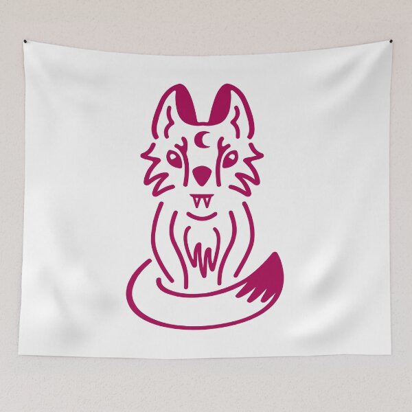 Item preview, Mystical Lunar Wolf designed and sold by MamanPieuvreSolo - Créatrice d’illustrations.