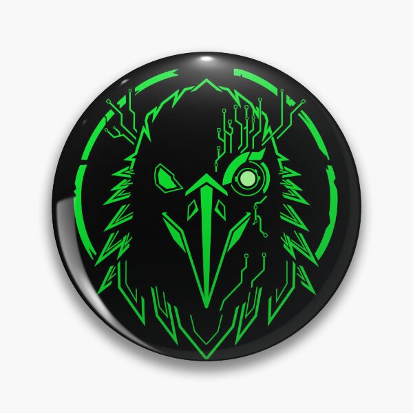Item preview, Cyber Raven | Neon Green Cyberpunk Bird Futuristic Sci-Fi Design designed and sold by Neon_Ronin.