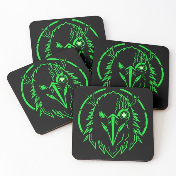 Item preview, Cyber Raven | Neon Green Cyberpunk Bird Futuristic Sci-Fi Design designed and sold by Neon_Ronin.