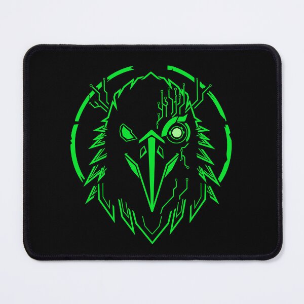 Item preview, Cyber Raven | Neon Green Cyberpunk Bird Futuristic Sci-Fi Design designed and sold by Neon_Ronin.