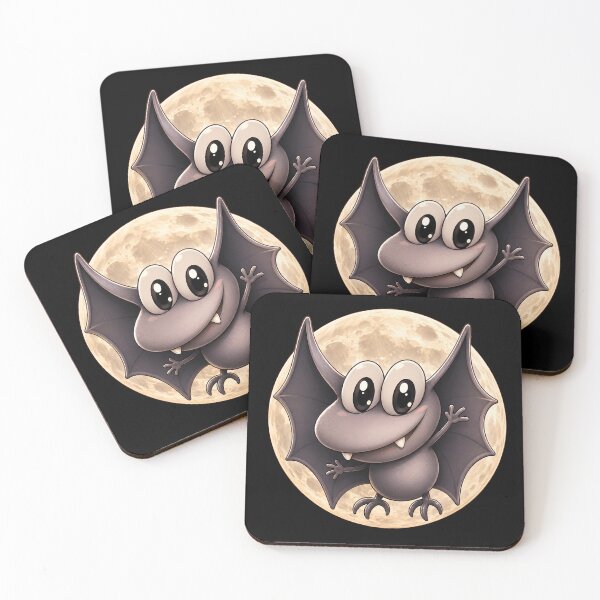 Item preview, Cute Baby Bat Waving at the Full Moon designed and sold by Extravanganzza.