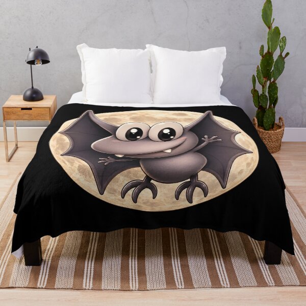 Item preview, Cute Baby Bat Waving at the Full Moon designed and sold by Extravanganzza.