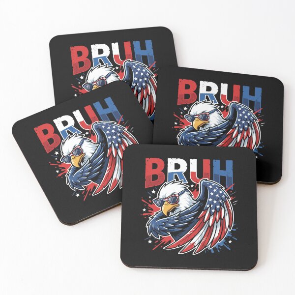 Item preview, Bruh Bald Eagle American Flag Patriotic USA National Pride designed and sold by SofenArt.