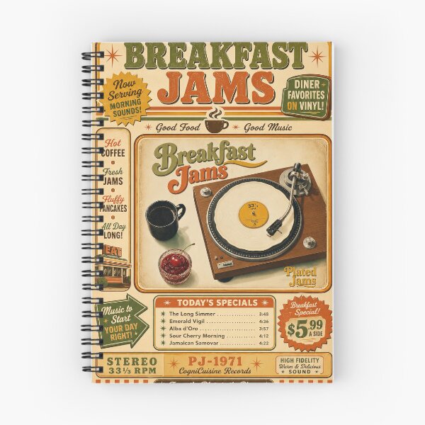 Item preview, Breakfast Diner Gig Poster designed and sold by Robert Meyers-Lussier.